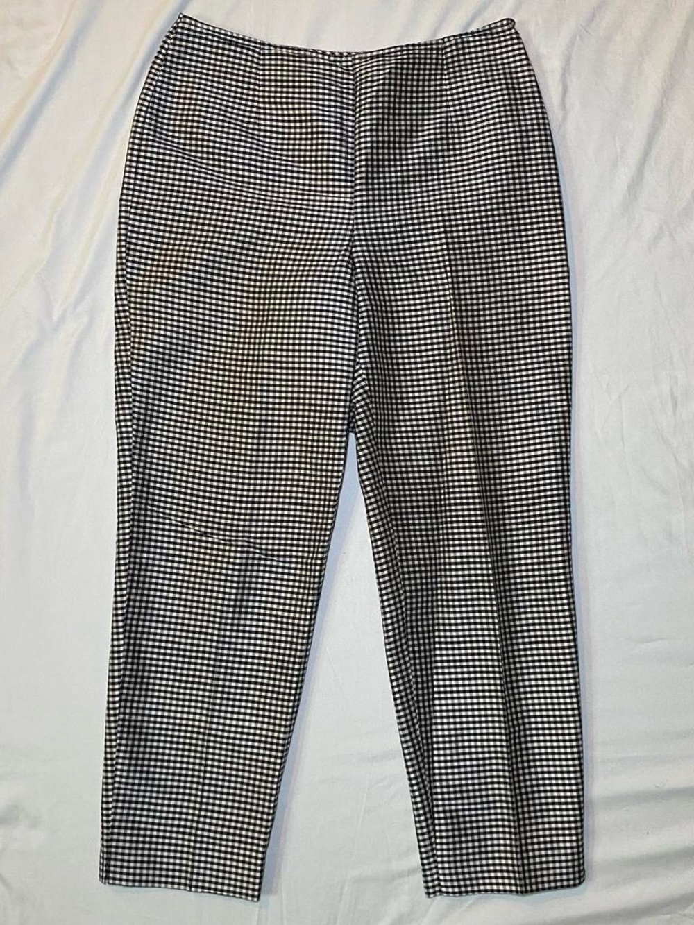 LOFT by Ann Taylor Black and White Gingham Pants — 100% Silk